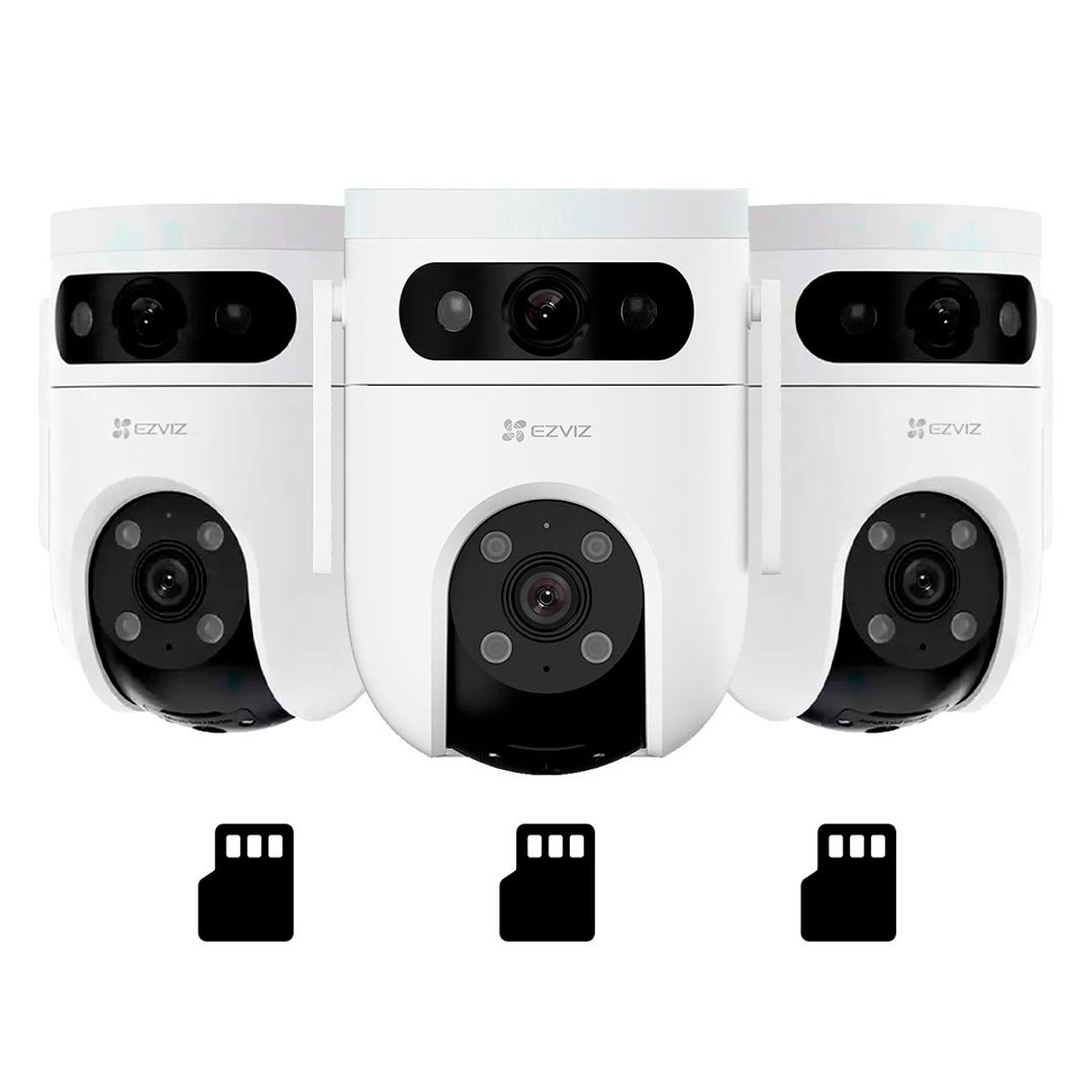 EZVIZ - EZVIZ H9C Dual 2K 3-PACK 64GB Cámara de Seguridad WIFI 3MP