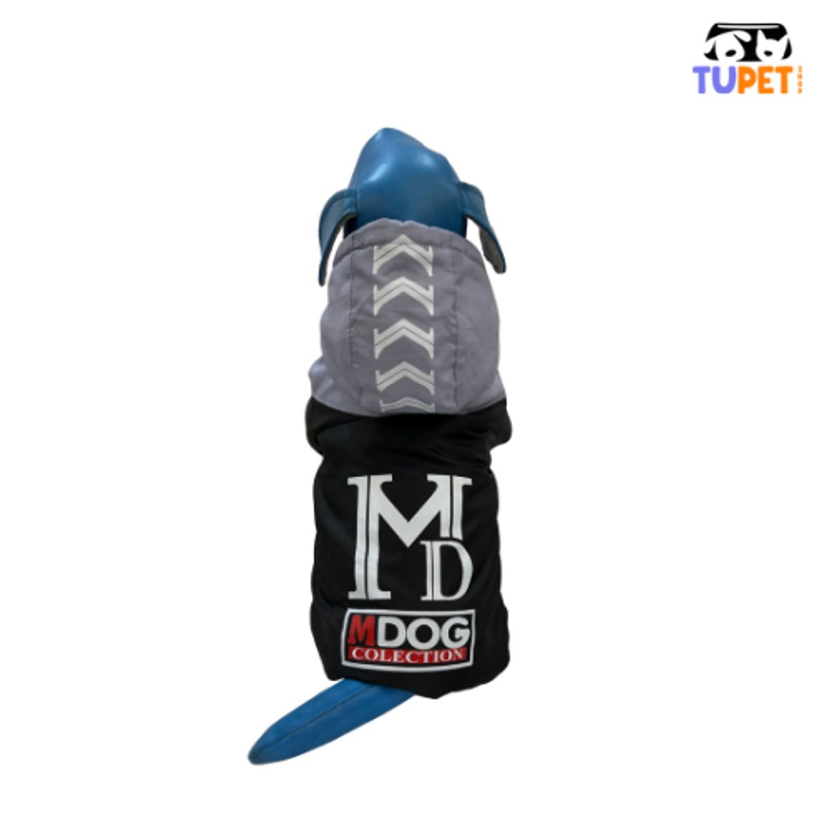 TUPET SHOP - Casaca Impermeable M Dog Capucha Plomo Talla 2