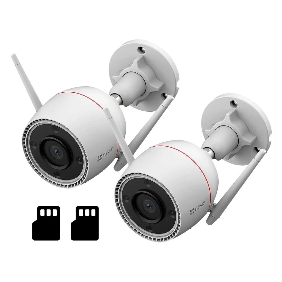 EZVIZ - EZVIZ H3C 3K 2-PACK 128GB Camara de Seguridad WIFI 5MP exterior