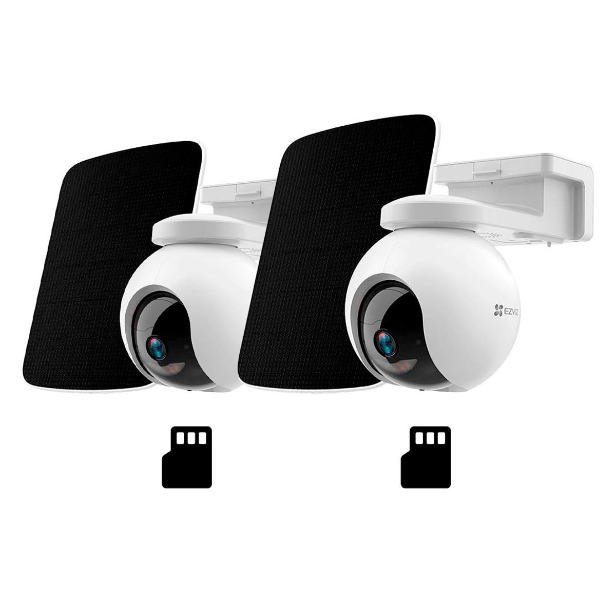 EZVIZ - EZVIZ EB8 4G 2K 2-PACK 64GB Camara de Seguridad WIFI 3MP