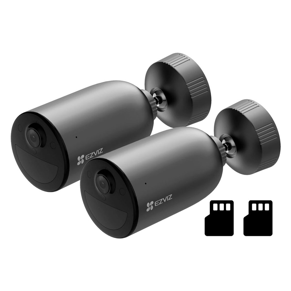 EZVIZ - EZVIZ EB3 2K 2-PACK 64GB Cámara de Seguridad WIFI 3MP Solar