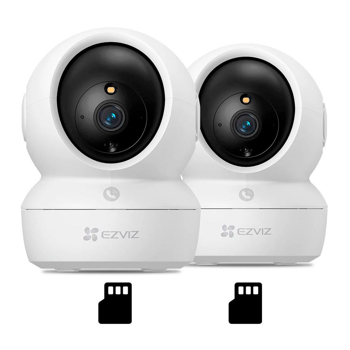 EZVIZ - EZVIZ H6C PRO 2K+ 2-PACK 64GB Cámara de Seguridad WIFI 4MP