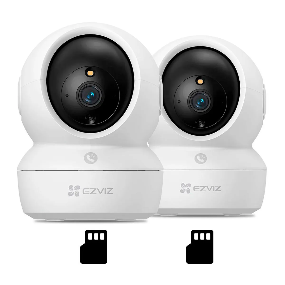 EZVIZ - EZVIZ H6C PRO 2K+ 2-PACK 256GB Cámara de Seguridad WIFI 4MP