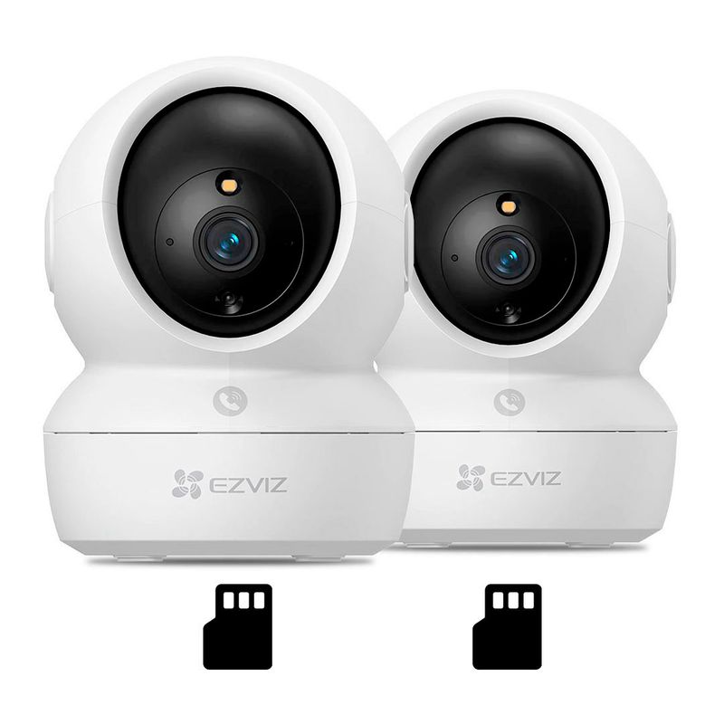 EZVIZ - EZVIZ H6C PRO 3K 2-PACK 128GB Cámara de Seguridad WIFI 5MP
