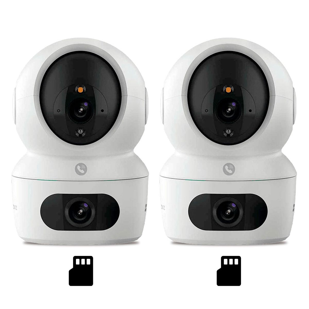 EZVIZ - EZVIZ H7C DUAL 2K+ 2-PACK 256GB Cámara de Seguridad WIFI 4MP