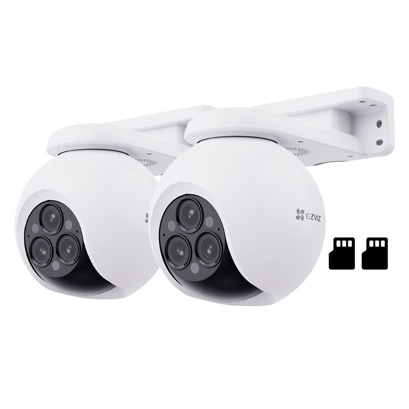 EZVIZ - EZVIZ H80F MULTI 2K+ 2-PACK 64GB Cámara de Seguridad WIFI 3X