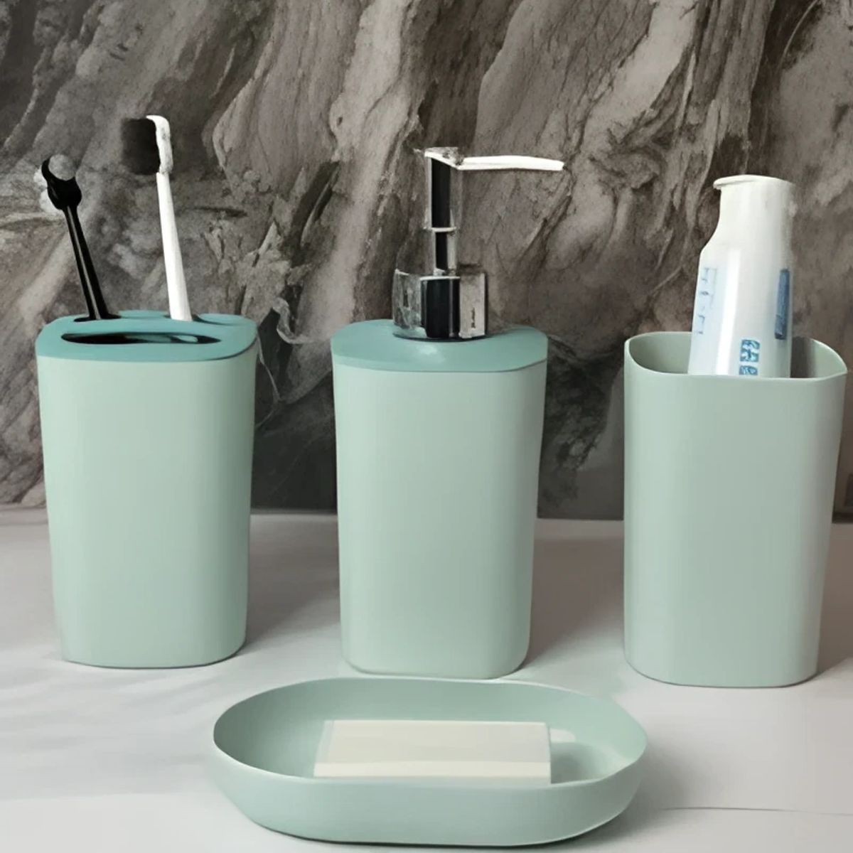 GENERICO - JUEGO DE ACCESORIOS DE BAÑO DE 4 PIEZAS