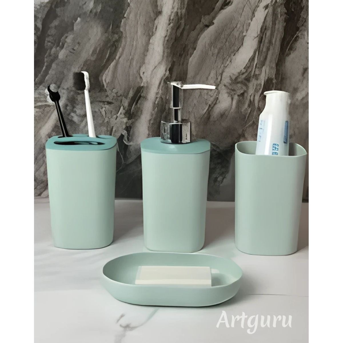 GENERICO - JUEGO DE ACCESORIOS DE BAÑO DE 4 PIEZAS