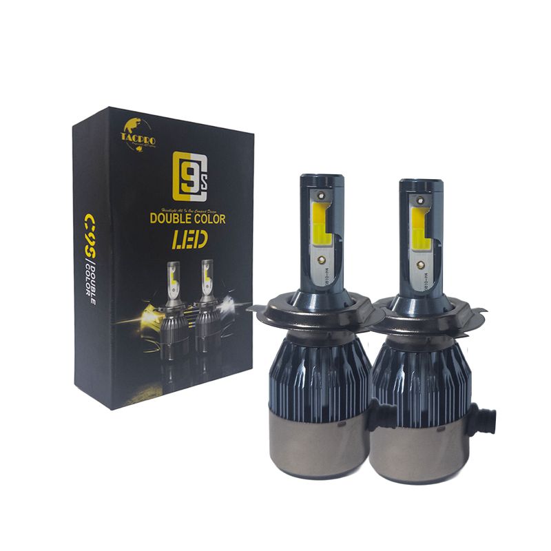 GENERICO - foco led h4 alta baja doble color blanco ambar 2pcs