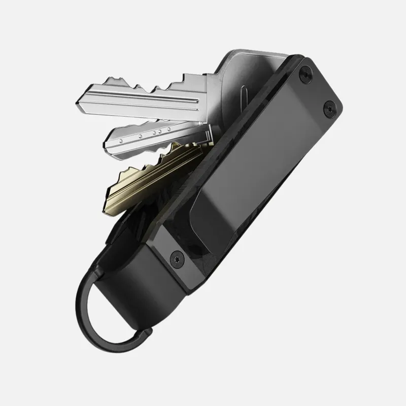 KASHITA - Llavero Delgado Premium Seguro Multiusos KeyCase Acero Inoxidable