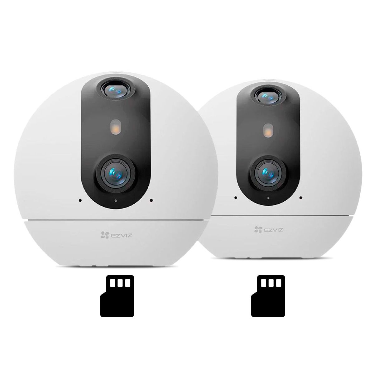 EZVIZ - EZVIZ C60P Dual 2K 2-PACK 256GB Cámara de Seguridad WIFI 3MP