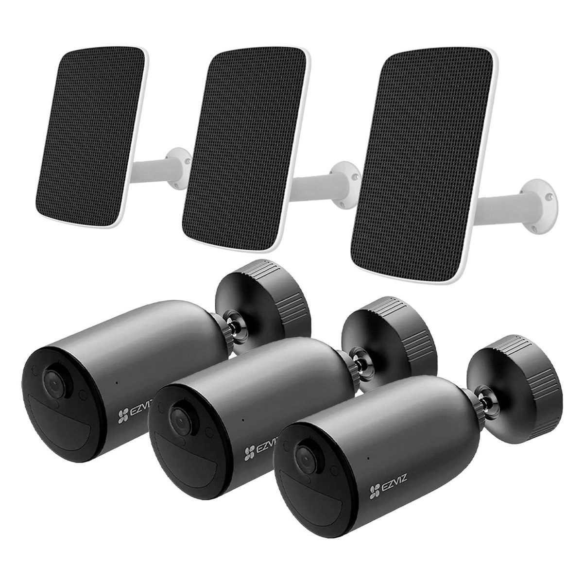 EZVIZ - EZVIZ EB3 2K 3-PACK Cámara de Seguridad WIFI 3MP Panel Solar