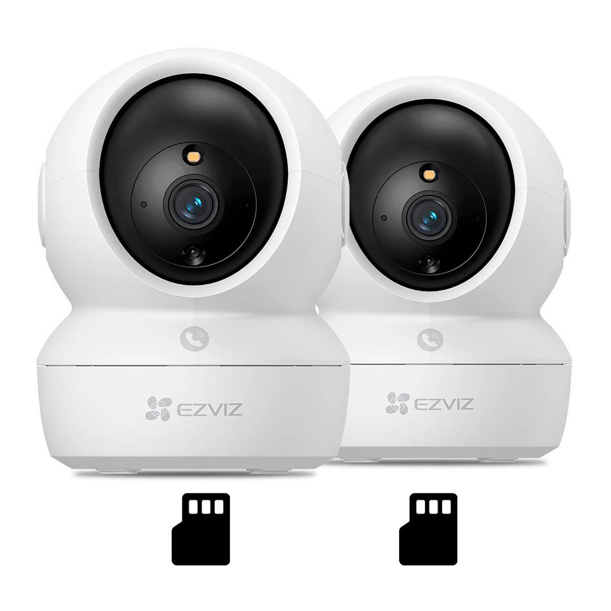 Ezviz - EZVIZ H6C PRO 2K 2-PACK 128GB Cámara de Seguridad WIFI 3MP
