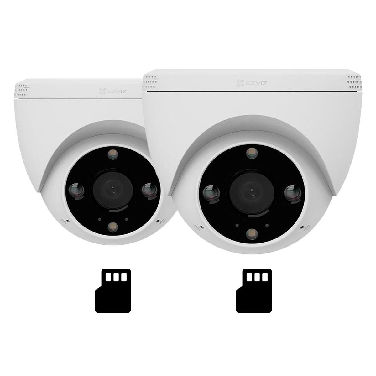 EZVIZ - EZVIZ H4 2K 2-PACK 128GB Cámara de Seguridad WIFI 3MP Fija