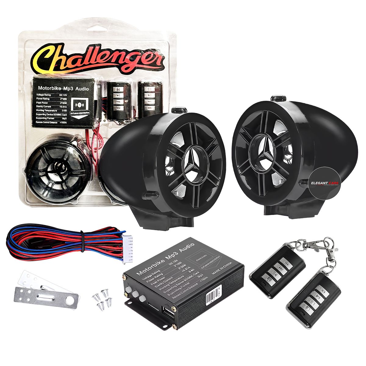 GENERICO - Alarma radio mp3 con bluetoo para moto +control