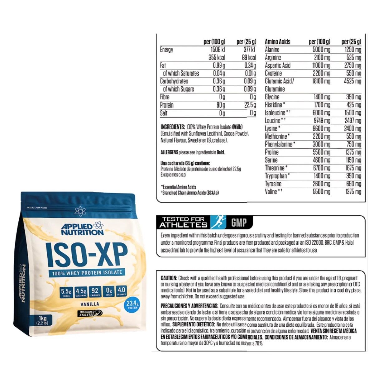 APPLIED NUTRITION - Pack X2 Proteínas AppliedNutrition ISO-XP 1kg Sabor VainillayChocolate