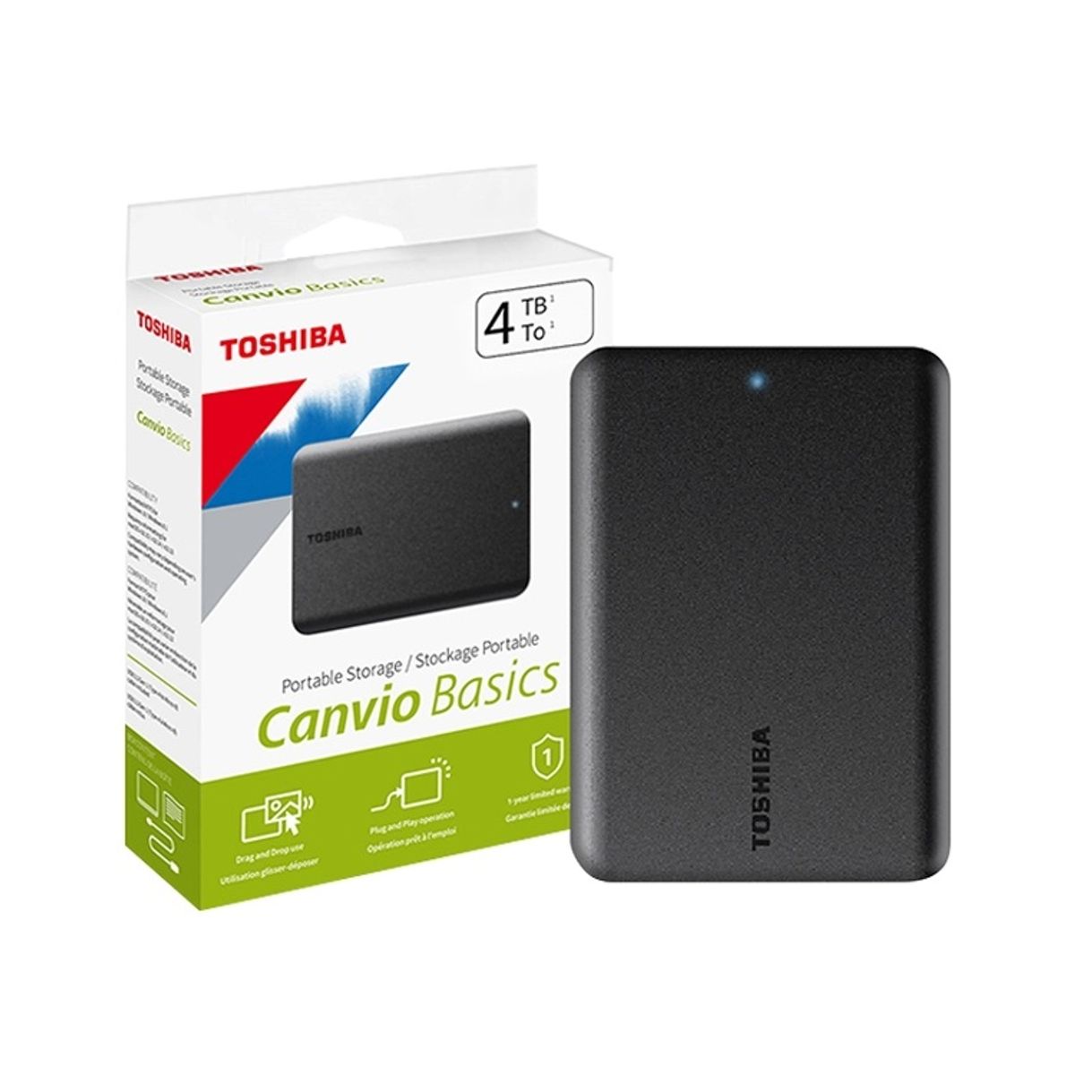 TOSHIBA - DISCO EXTERNO 4 TB TOSHIBA CANVIO BASICS USB 3.0