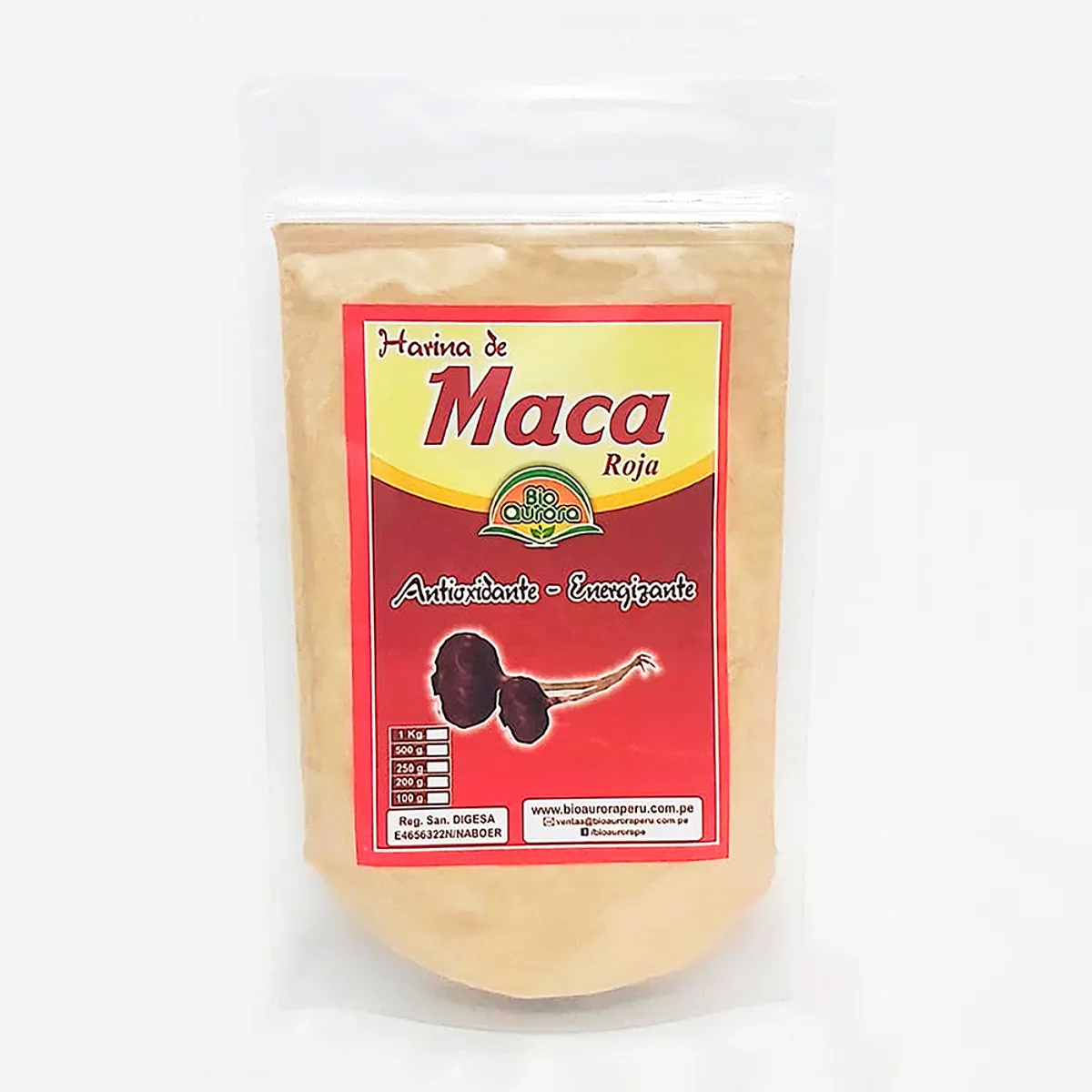 GENERICO - Harina de Maca Roja 200 gr - Bio Aurora