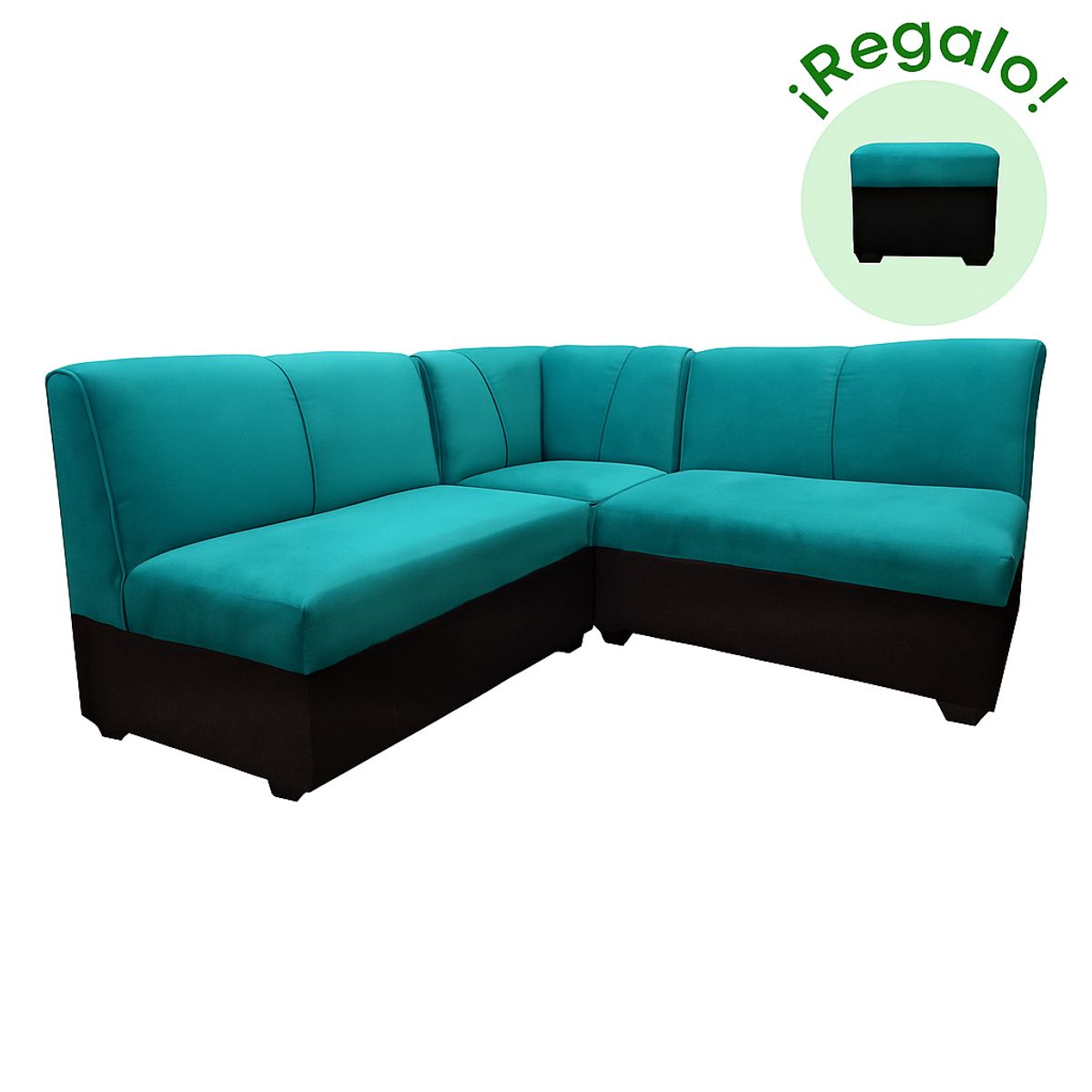 GENERICO - Seccional Provenzal + Banqueta de Regalo - Turquesa