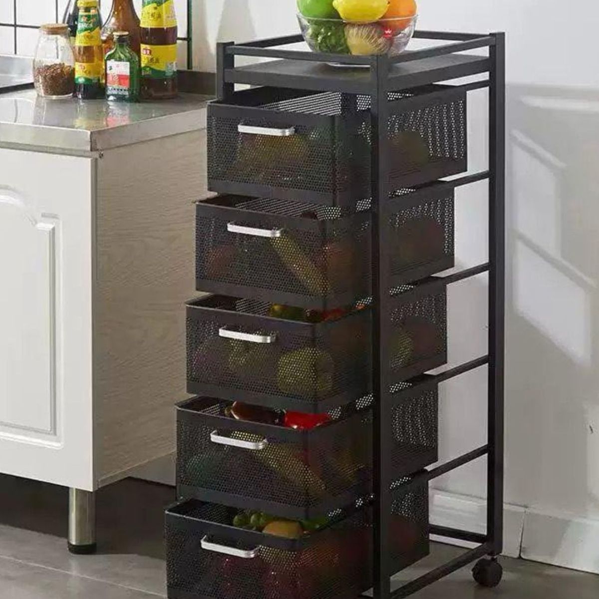 GENERICO - ORGANIZADOR FRUTERO VERDULERO 5 CAJONES RECTANGULAR