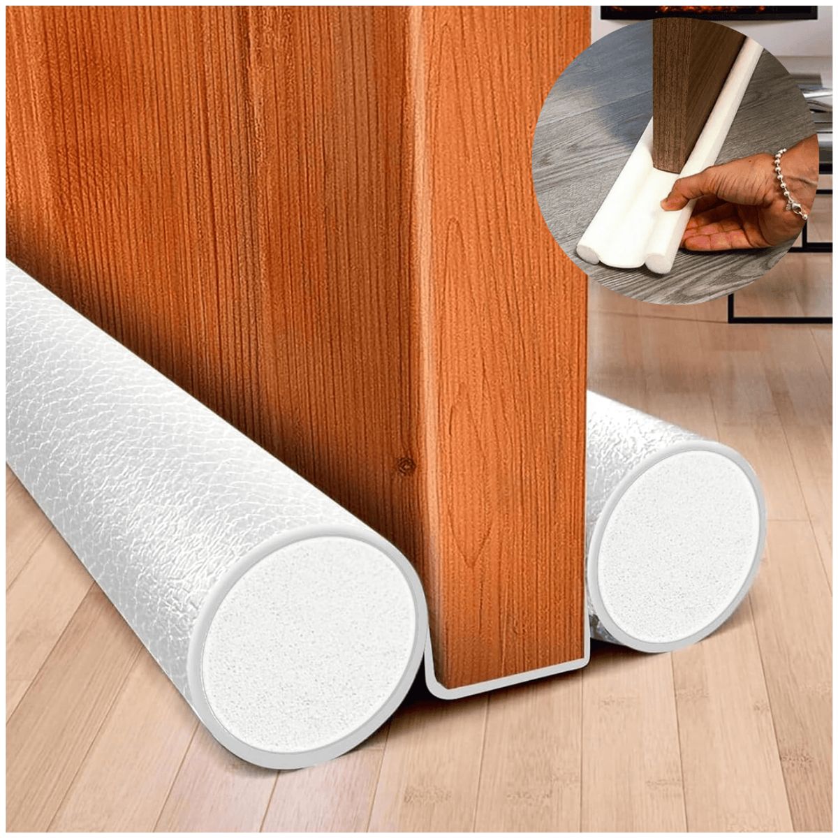 GENERICO - Burlete de Puerta Protector Espuma Flexible 95cm Blanco