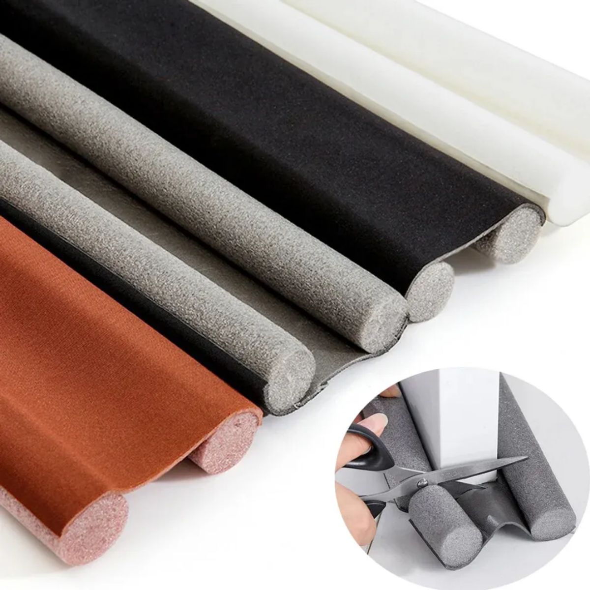 GENERICO - Burlete de Puerta Protector Espuma Flexible 95cm Aleatorio