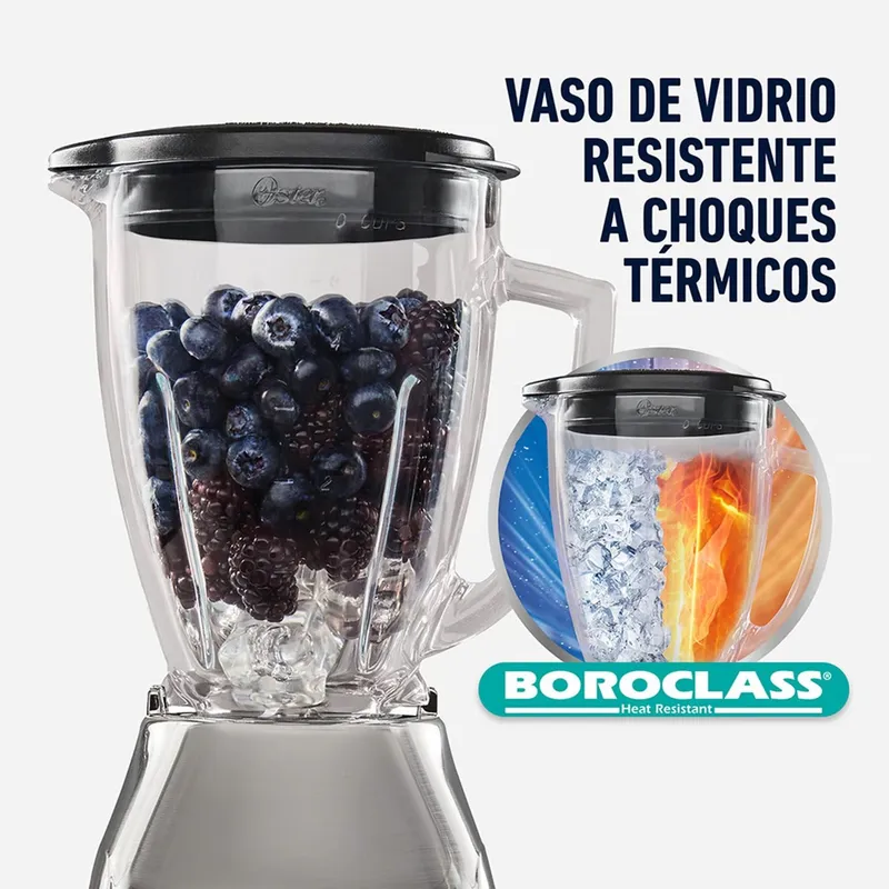 OSTER - Licuadora Oster® Kaliman 2 Vel + Pulso BLSTKAG Niquelada