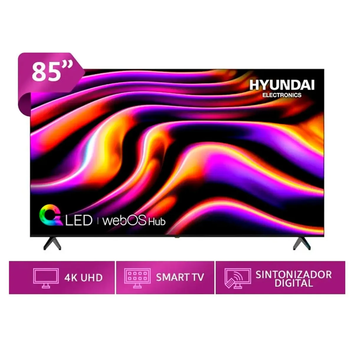 HYUNDAI - Televisor Hyundai 85 HYLED8502QW4KM QLED 4K UHD webOS