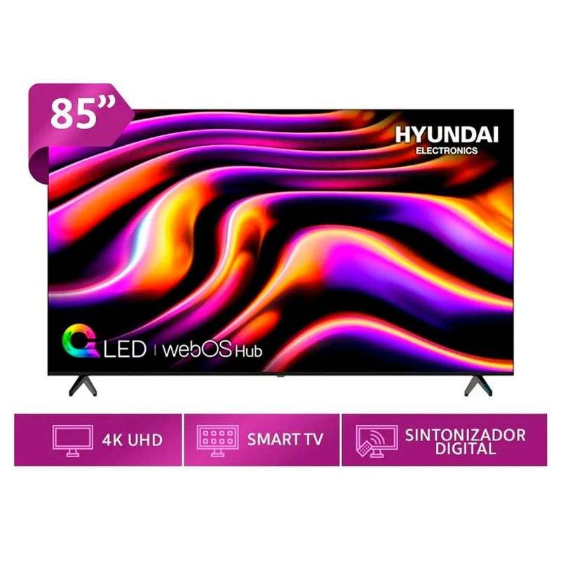 HYUNDAI - Televisor Hyundai 85 HYLED8502QW4KM QLED 4K UHD webOS