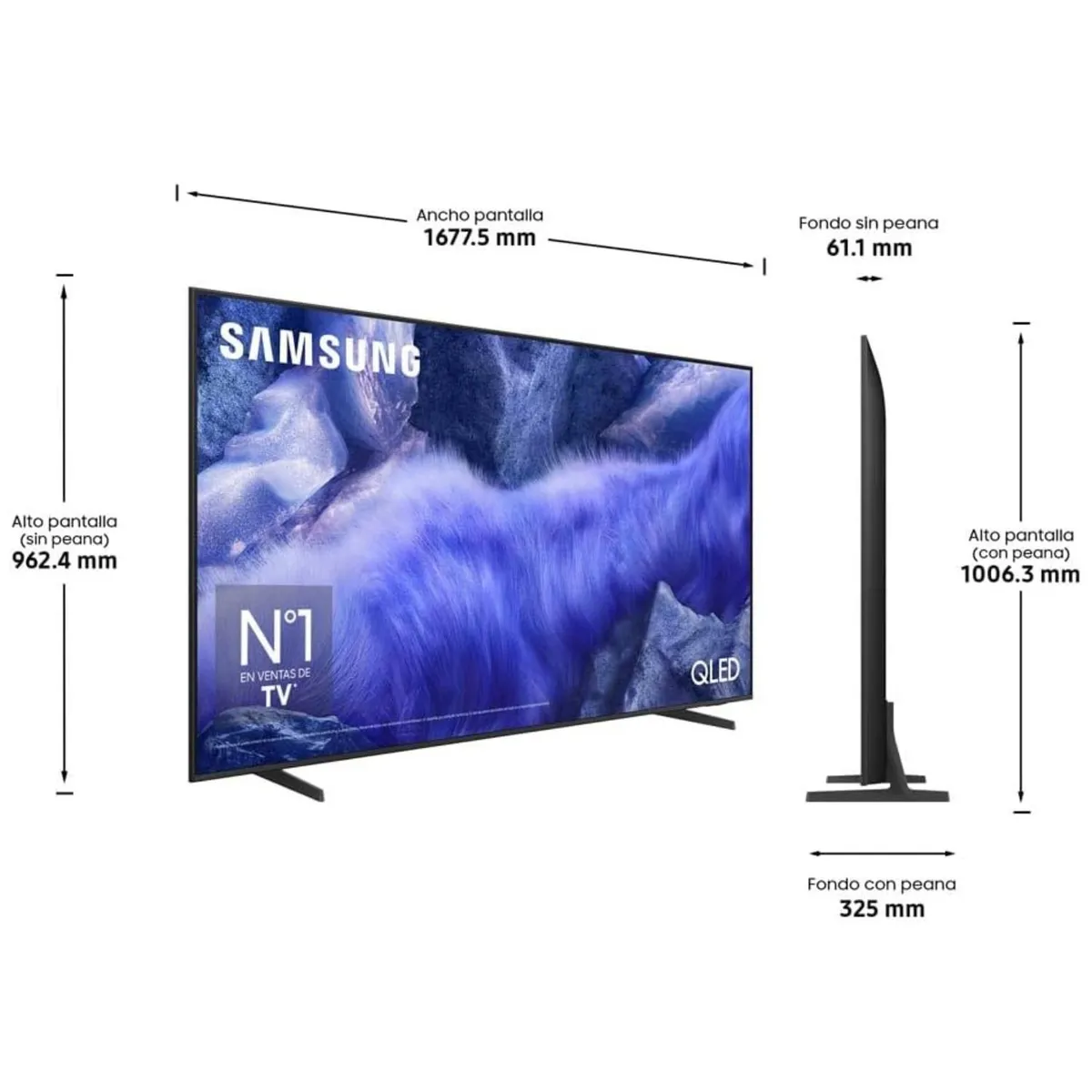 SAMSUNG - Televisor Samsung QLED 75" Visión AI Smart TV QN75QEF1AGXPE - Nuevo 2025
