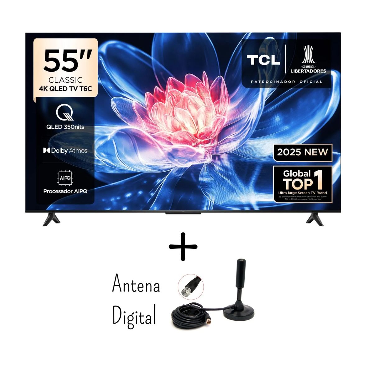 TCL - Televisor TCL 55 QLED 4K Ultra HD 55T6C