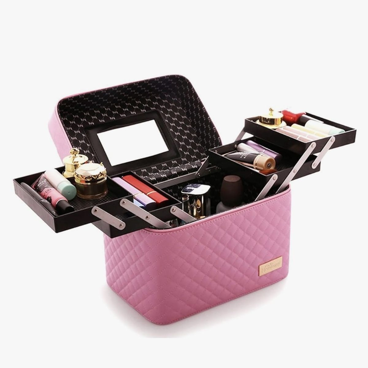 GENERICO - Neceser Organizador de Maquillaje y Joyas de Lujo con Espejo