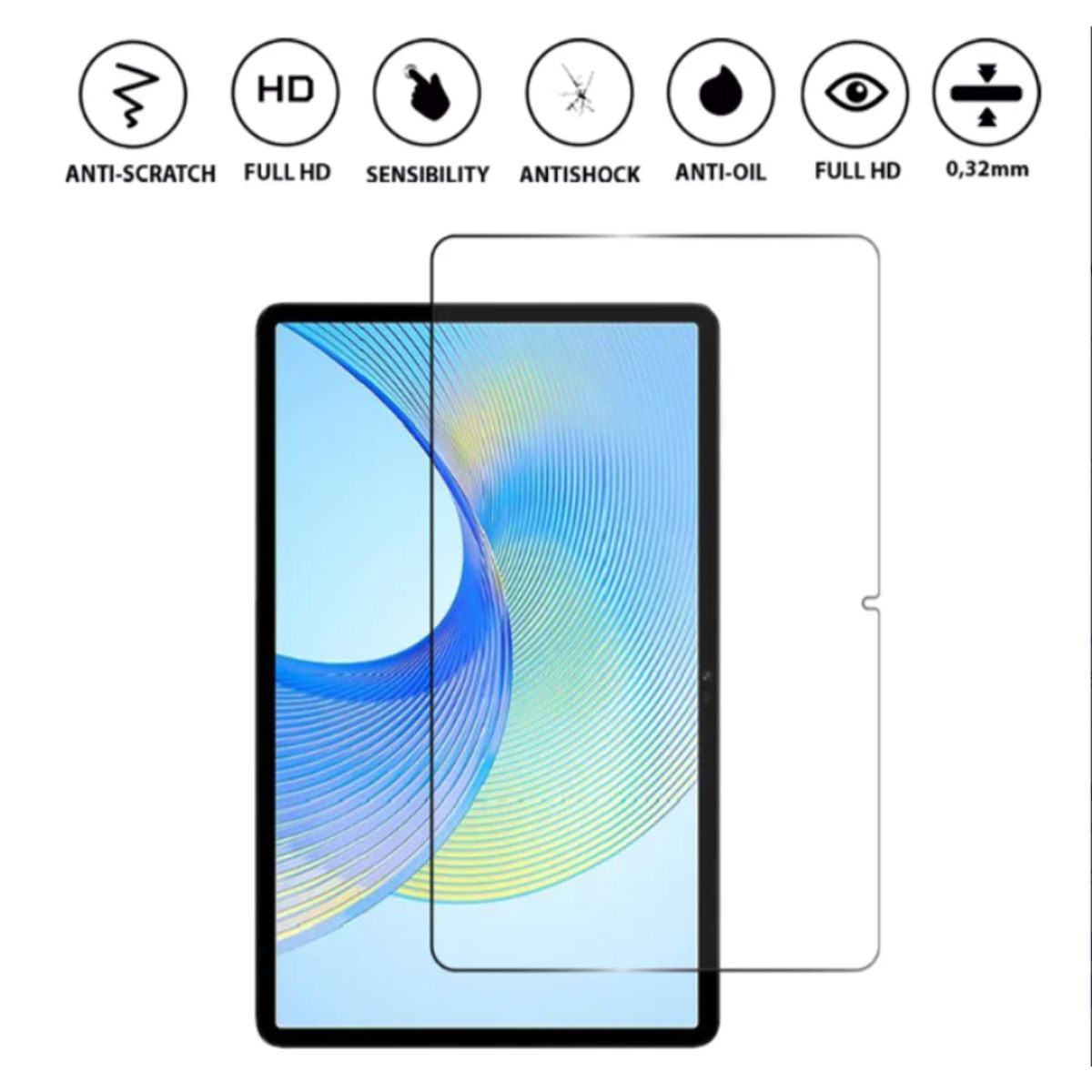 GENERICO - Mica Protector de Pantalla para Honor Pad X9 de Vidrio Templado