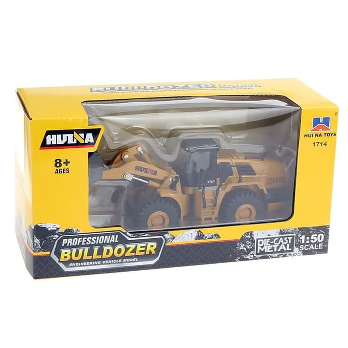 HUINA - Bulldozer de Metal en Miniatura