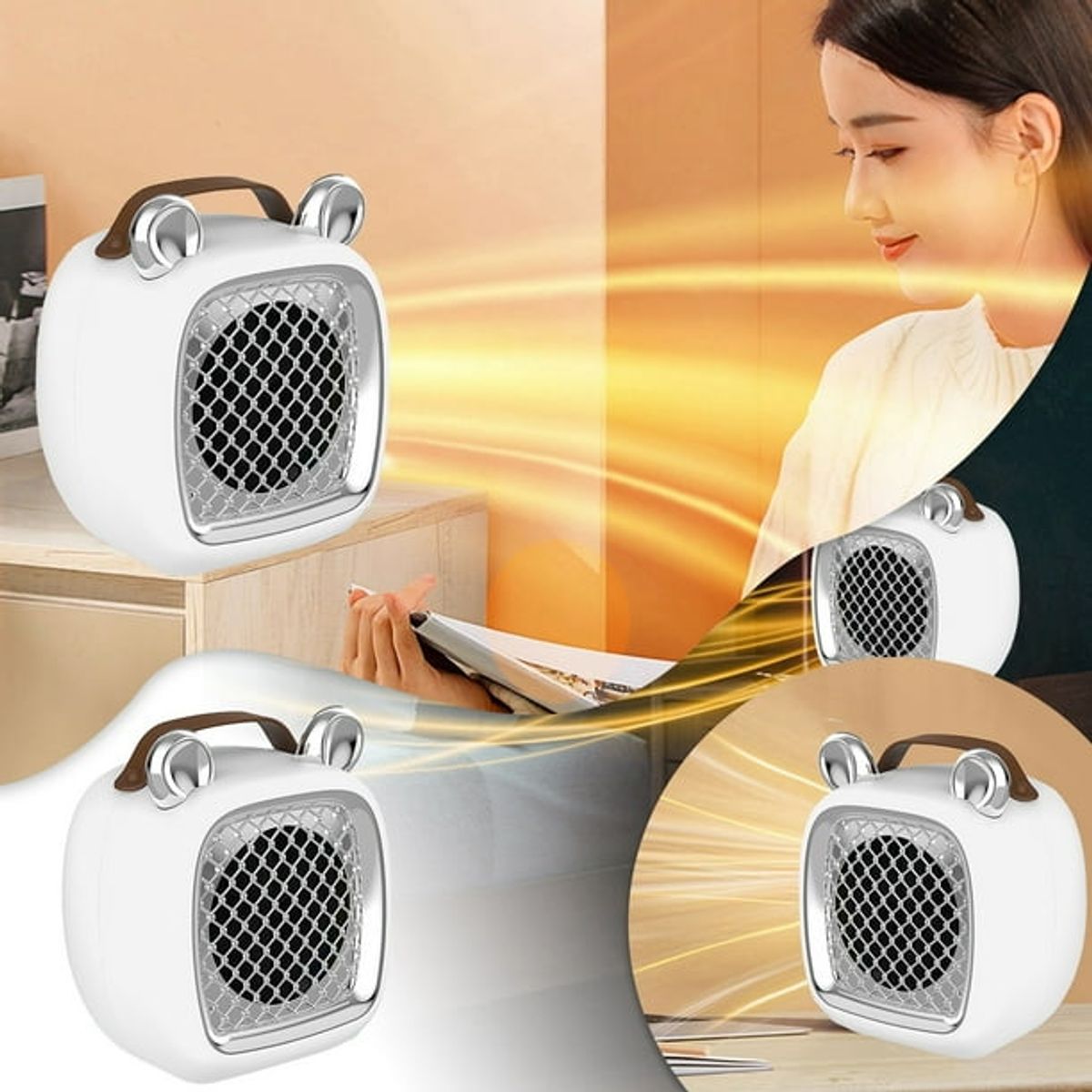 GENERICO - Estufa Calefactor Eléctrico Portátil 500W Calor para tu Hogar Oficina