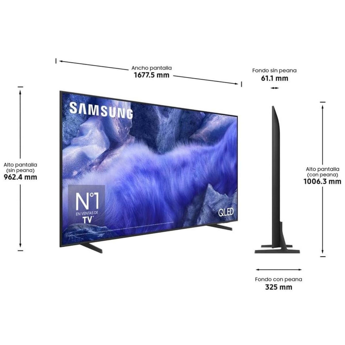 SAMSUNG - Televisor Samsung QLED 75" Visión AI Smart TV QN75QEF1AGXPE - Nuevo 2025