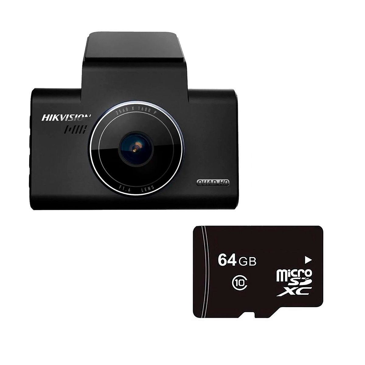 Hikvision - Cámara para Autos Hikvision DashCam C6 Wi-Fi 1600P MicroSD 64GB