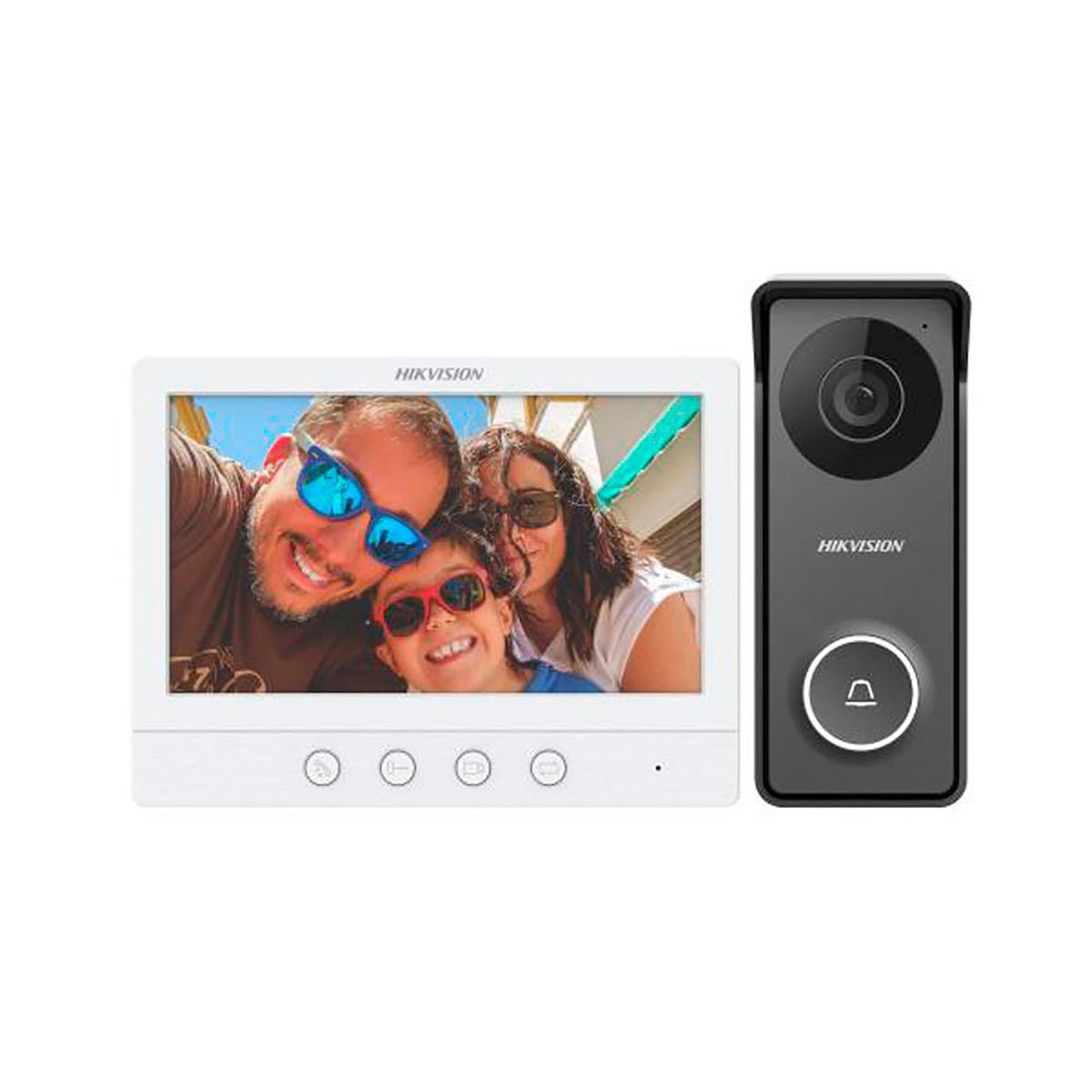 HIKVISION - Kit Videoportero Analógico Hikvision DS-KIS213 HD Pantalla 7 Pulgadas