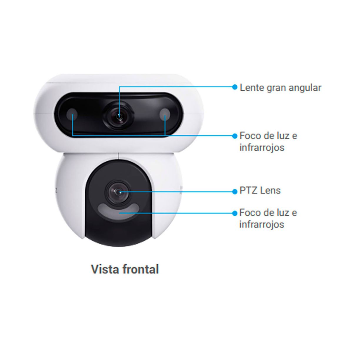 EZVIZ - Cámara Ezviz CS-H90-R100-8H44WKFL Lente Dual 8MP WiFi Exterior