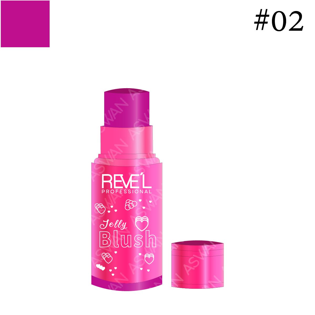 REVE'L PROFESSIONAL - RUBOR JELLY BLUSH LOVE 02 - REVEL