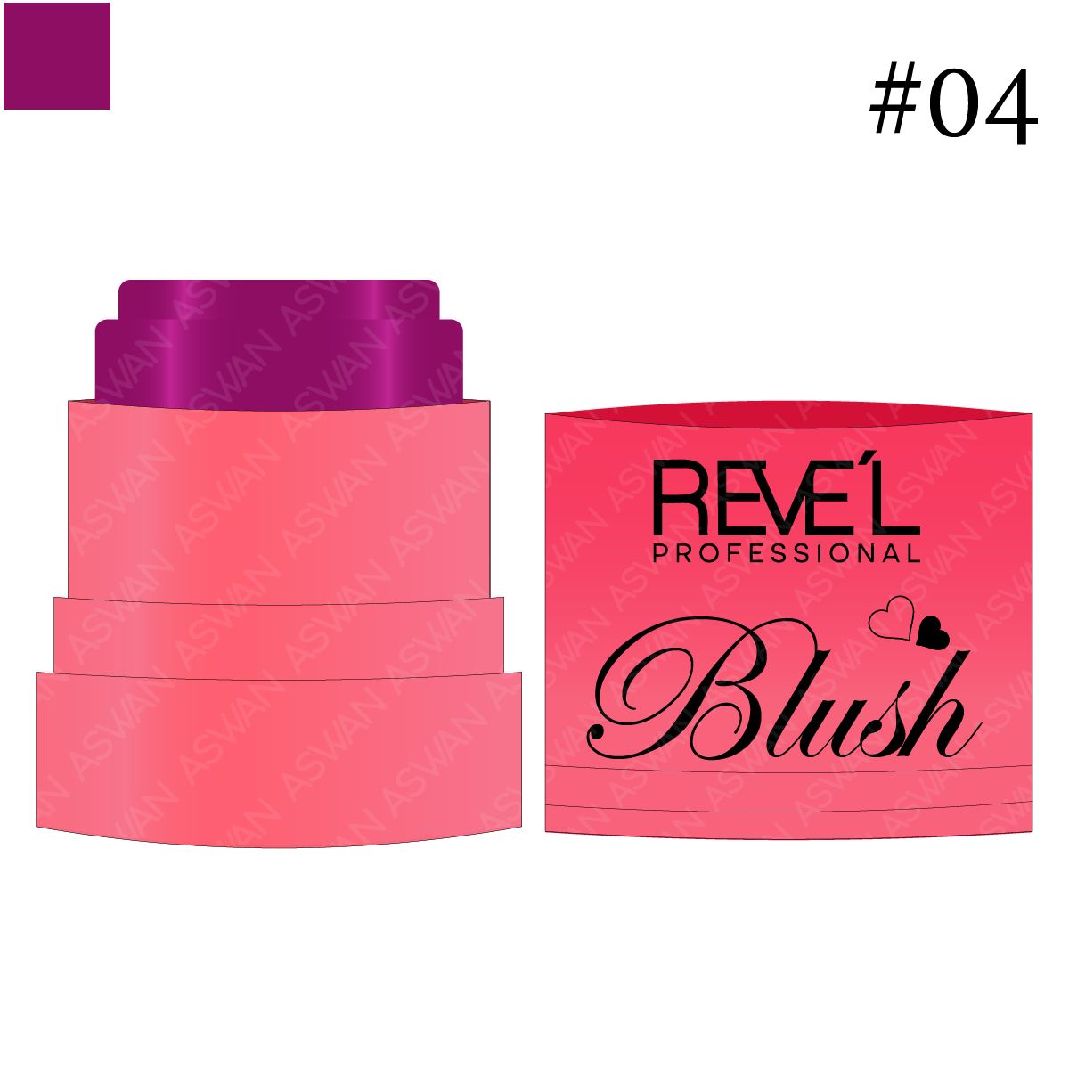 REVE'L PROFESSIONAL - RUBOR BLUSH ROSY STICK 04 - REVEL