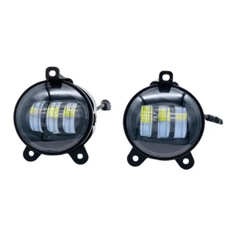 GENERICO - Faro Neblinero LED 3.5 Pulg Luz Blanca Con Base 2 Piezas