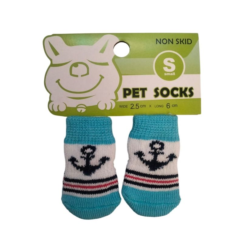 GENERICO - Pack x 1 Set de medias antideslizantes ancla talla S