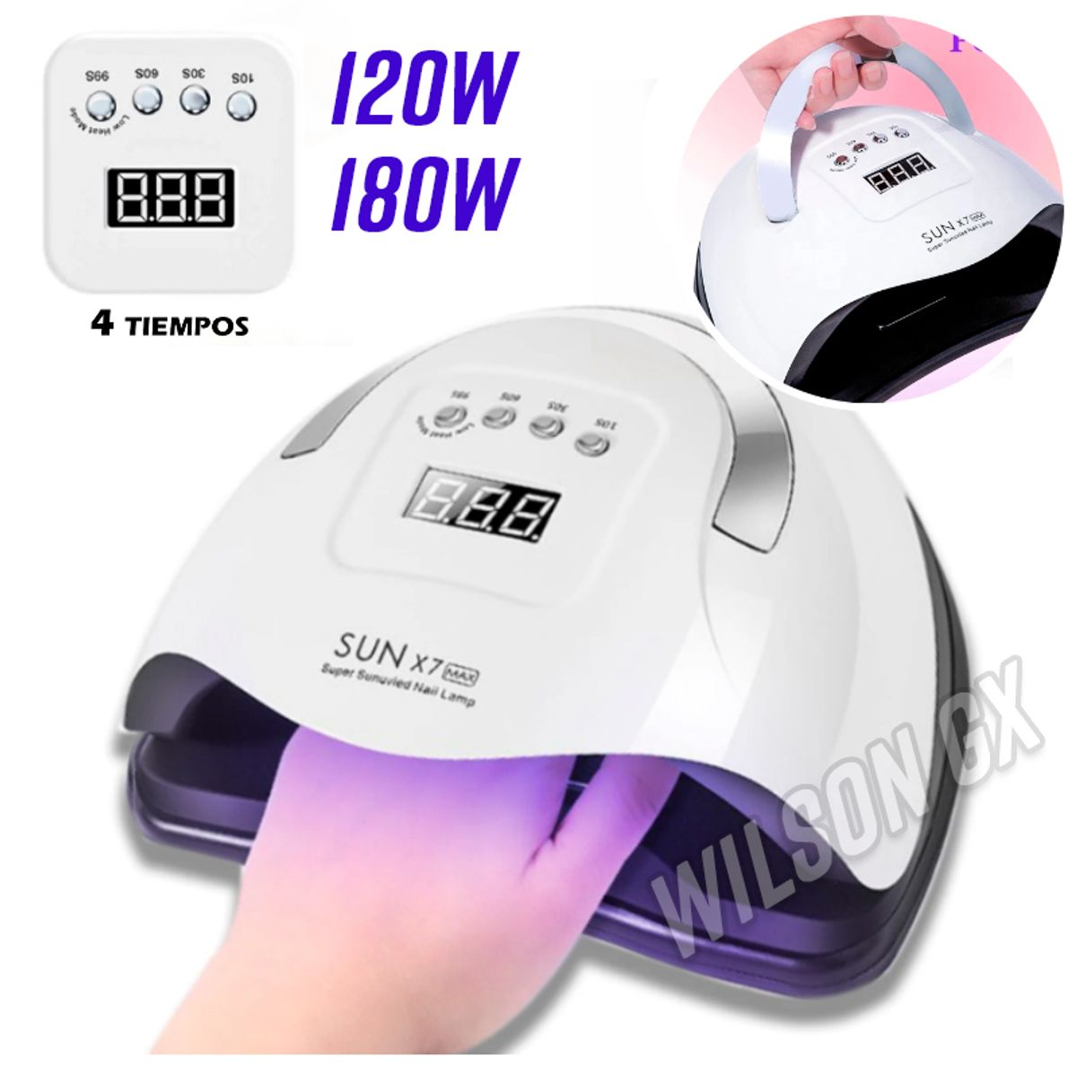 GENERICO - Secador de Uñas Led UV Portatil Profesional Lámpara Manicure