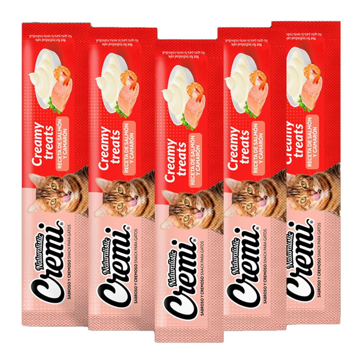 GENERICO - Snack para Gatos Naturalistic Cremi Salmón y Camarones 60gr