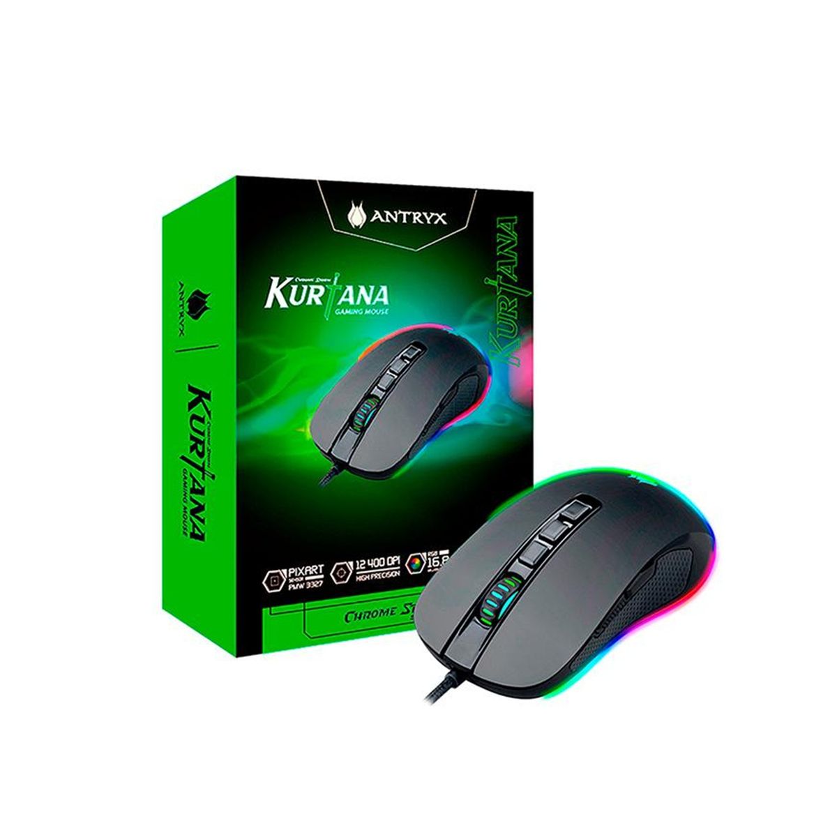 ANTRYX - Mouse Gaming Antryx Chrome Storm Kurtana RGB Black
