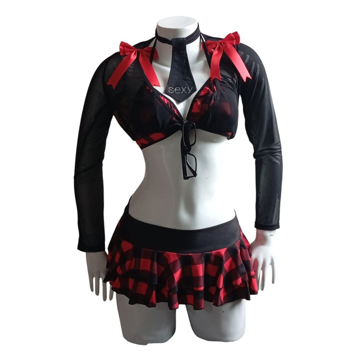 GENERICO - DISFRACES LENCERIA SEXY DE COLEGIALA EN TALLAS S-M-L