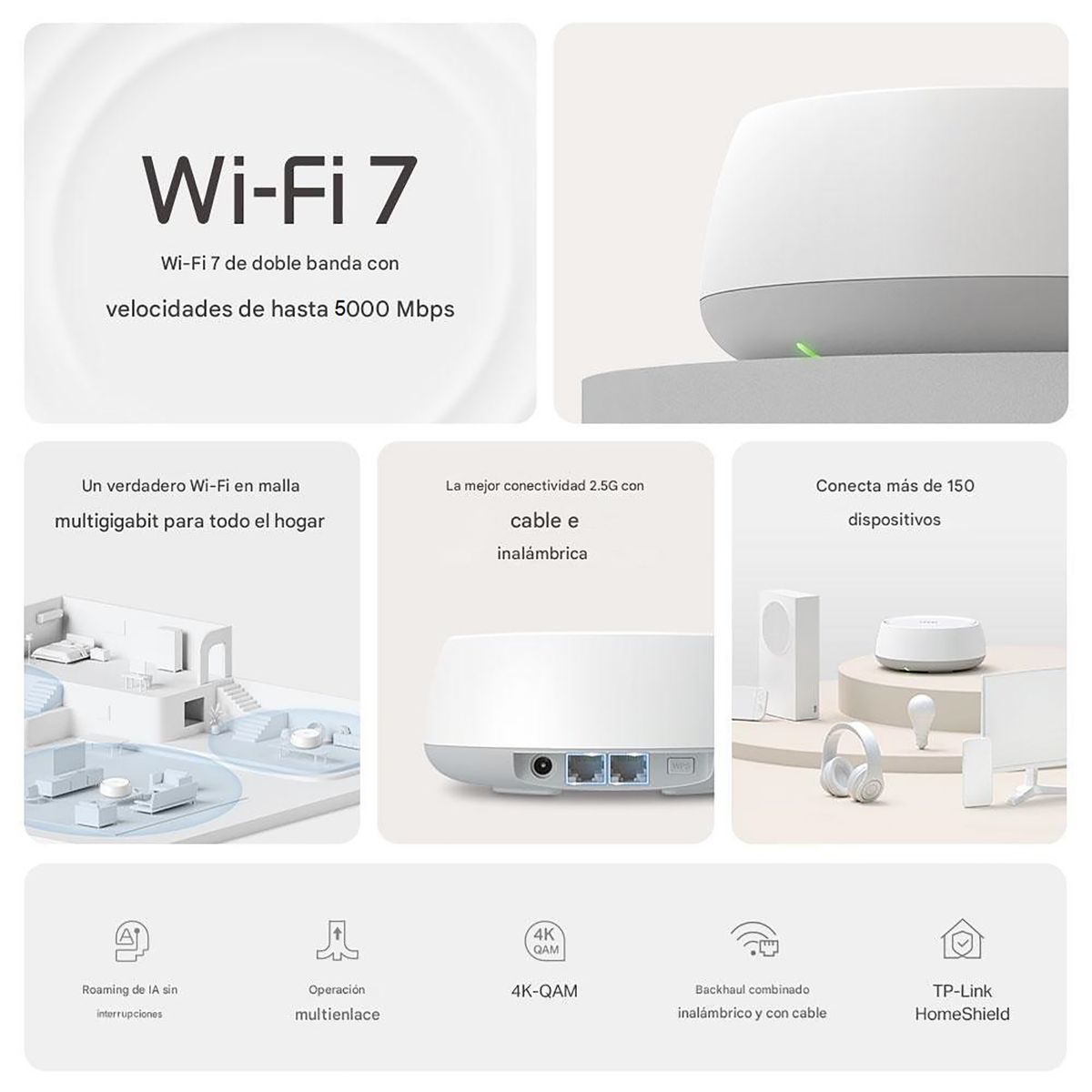 TP LINK - Mesh Deco BE25 3-pack Tp-Link Wi-Fi 7 BE3600 de Doble Banda