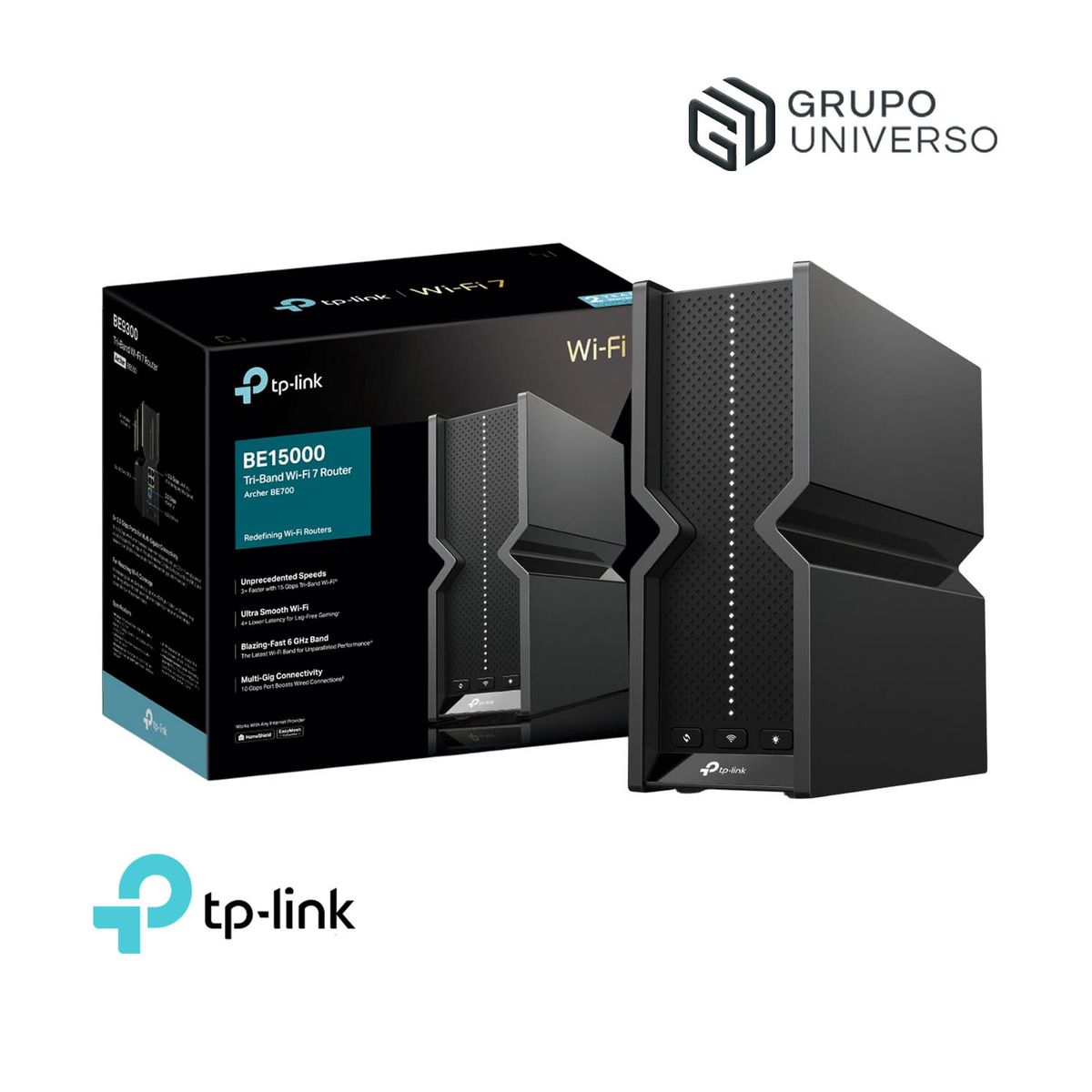 TP LINK - Router Archer BE700 Tp-Link BE15000 Triple Banda Wi-Fi 7 Easy Mesh