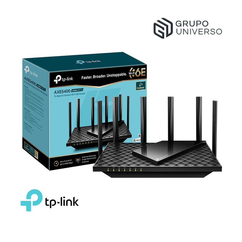 TP LINK - TP-LINK Archer AXE75 AXE5400 Router Triple Banda Gigabit Wi-Fi 6E